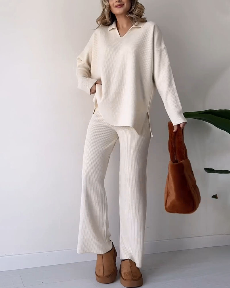 Imported™ CORIA - Casual knitted two-piece set